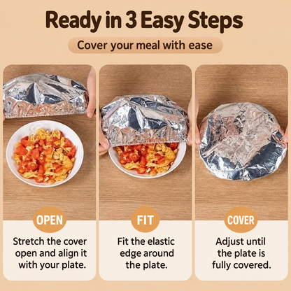 LIMITED-TIME 50% OFF — Reusable Aluminum Foil Insulated Food Covers for Bowls & Plates